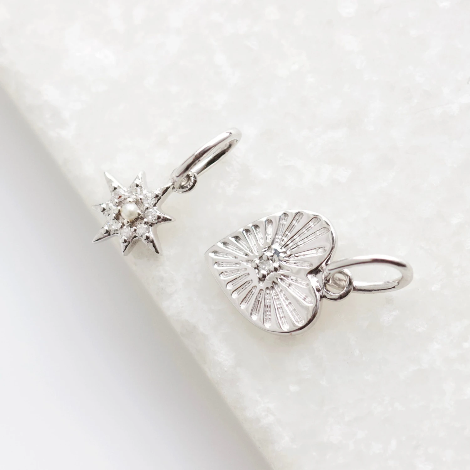 Diamond Heart Charm 4 Diamond Heart Charm - Image 4