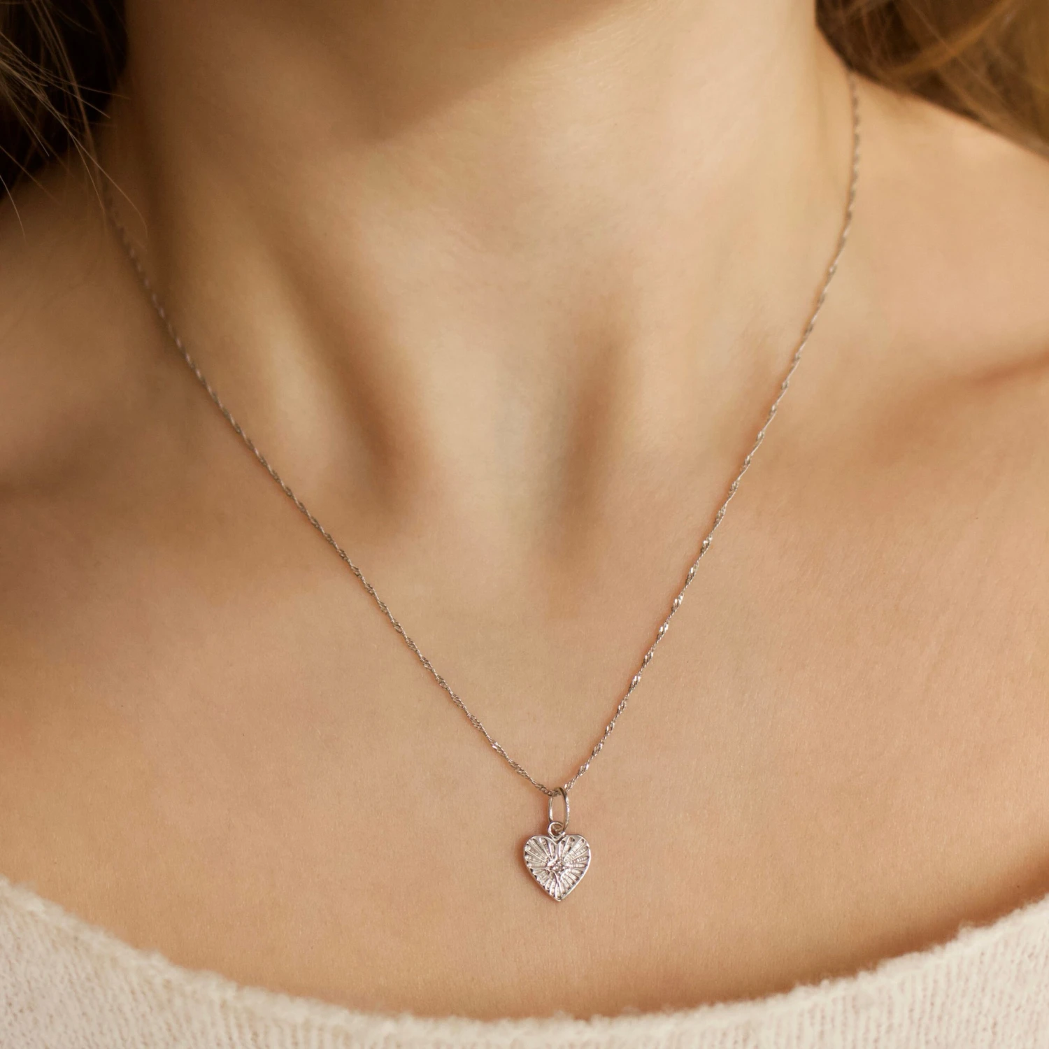 Diamond Heart Charm 2 Diamond Heart Charm - Image 2