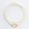 Double Wrap Sunray Pearl Bracelet