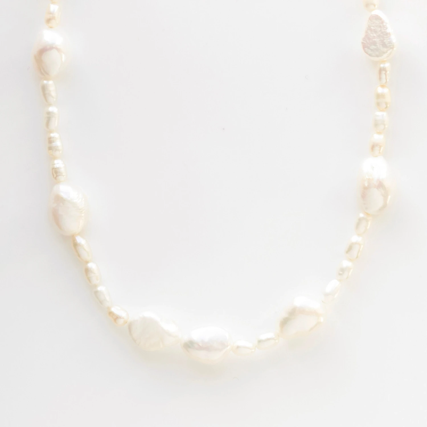 Organic Mixed Pearl Necklace 1 Organic Mixed Pearl Necklace