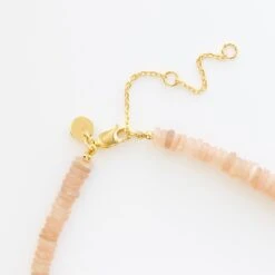 Peach Moonstone Chunky Beaded Necklace 9 Peach Moonstone Chunky Beaded Necklace -Carrie Elizabeth IMG 4516copy scaled