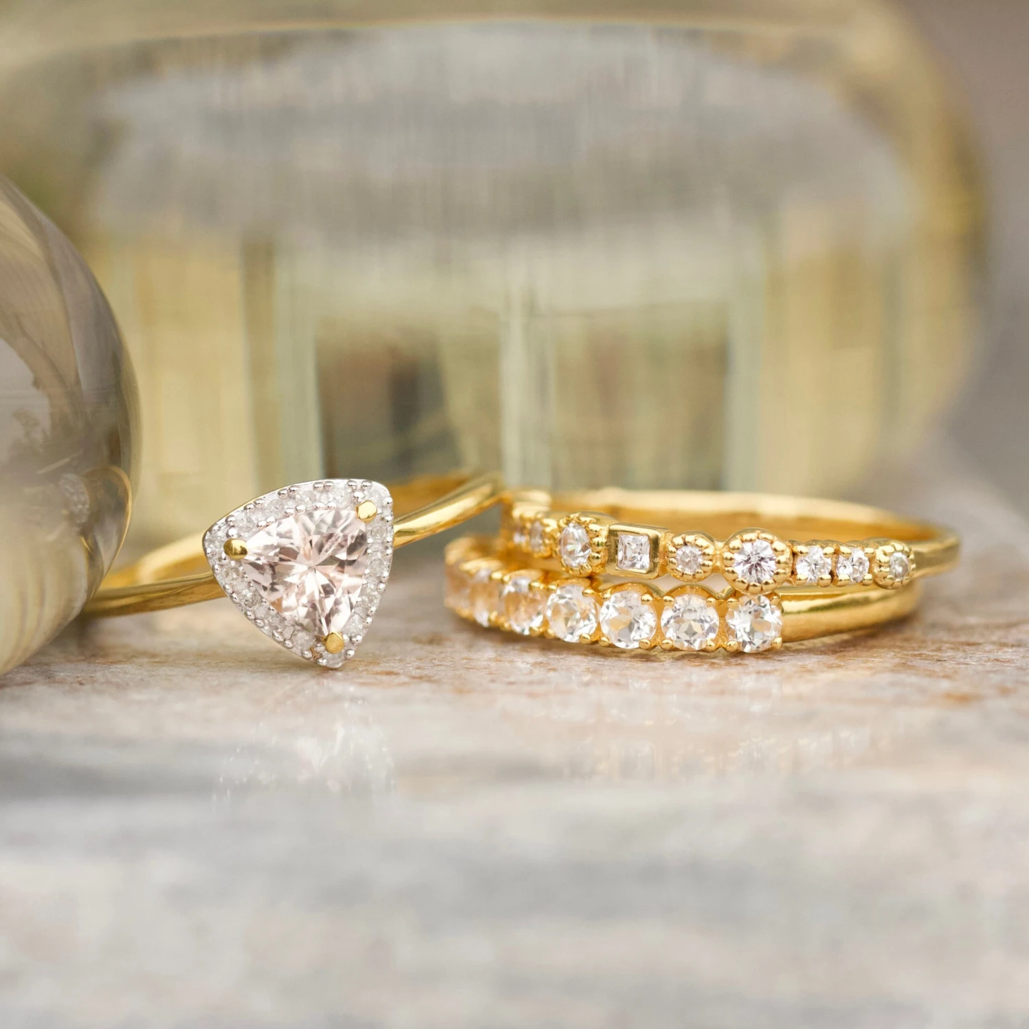 Rosa Morganite & Diamond Ring 3 Rosa Morganite & Diamond Ring - Image 3