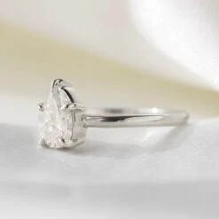 Isla 1ct Pear Solitaire Ring 9 Isla 1ct Pear Solitaire Ring -Carrie Elizabeth IMG 4780copy2