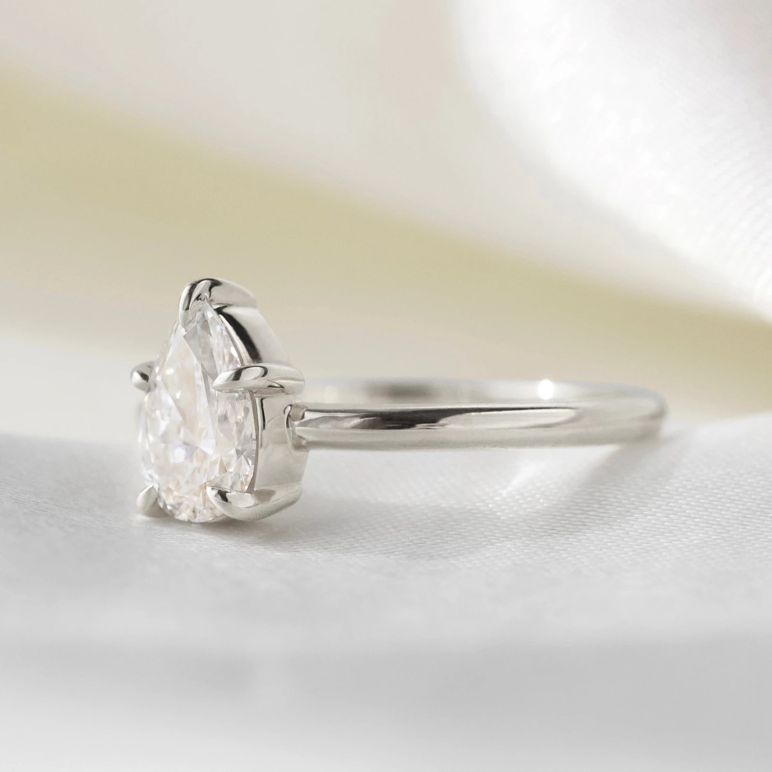 Isla 1ct Pear Solitaire Ring 5 Isla 1ct Pear Solitaire Ring - Image 5