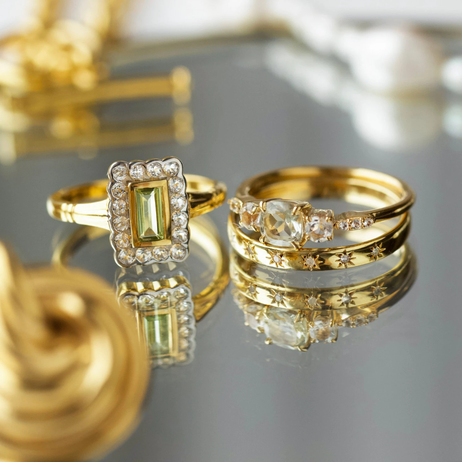 Florence Vintage Peridot Ring 3 Florence Vintage Peridot Ring - Image 3