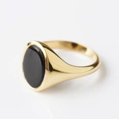 Mens Onyx Oval Signet Ring 25 Mens Onyx Oval Signet Ring -Carrie Elizabeth IMG 5458copy