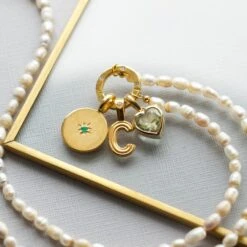 Star Set Birthstone Coin Pendant 14 Star Set Birthstone Coin Pendant -Carrie Elizabeth IMG 5492copy2 scaled