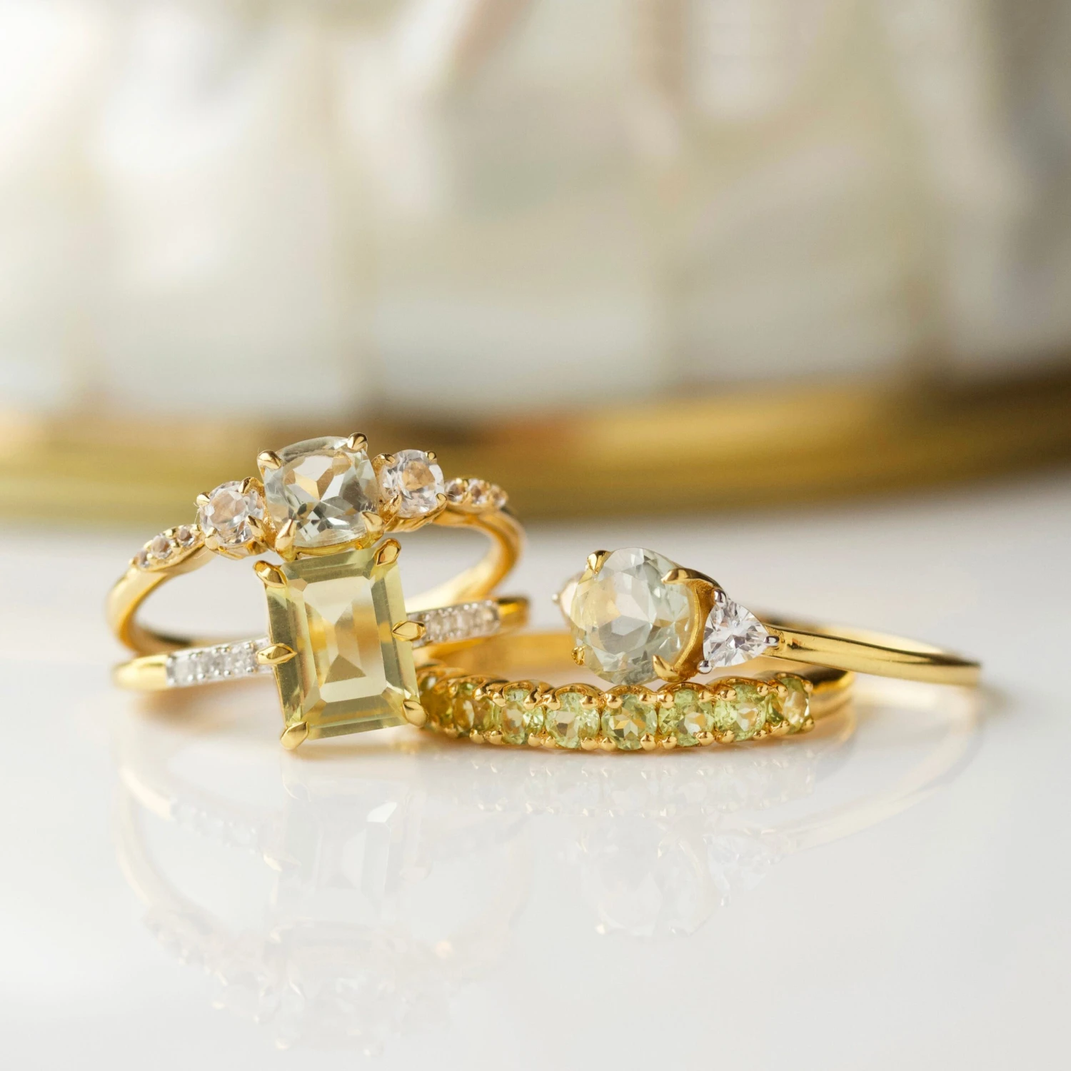 Savannah Lemon Quartz & Diamond Cocktail Ring 3 Savannah Lemon Quartz & Diamond Cocktail Ring - Image 3