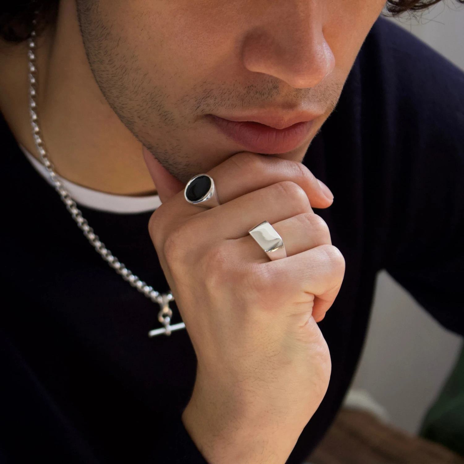 Mens Square Signet Ring 2 Mens Square Signet Ring - Image 2