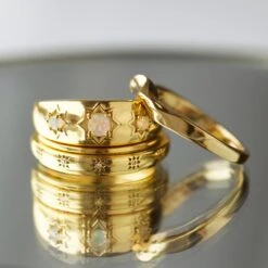 Vintage Opal Star Set Ring 7 Vintage Opal Star Set Ring -Carrie Elizabeth IMG 6180copy3 scaled