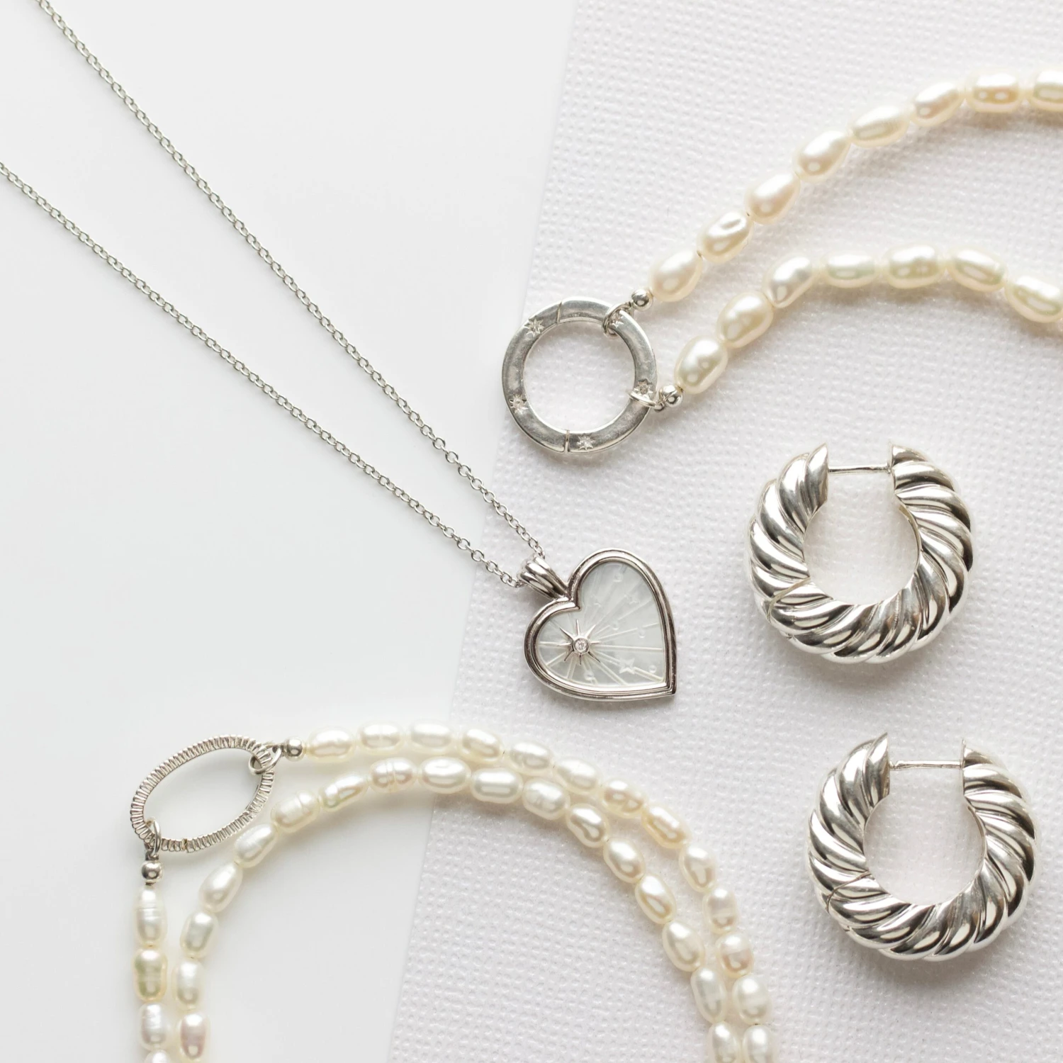 Celestial Star Set Clasp Pearl Necklace 4 Celestial Star Set Clasp Pearl Necklace - Image 4