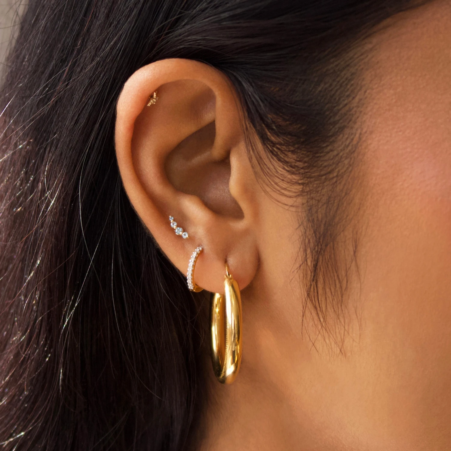 London Blue Topaz Shooting Star Climber Earring 2 London Blue Topaz Shooting Star Climber Earring - Image 2