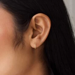 Peridot Gemstone Hoop Earring -Carrie Elizabeth IMG 6832copy11 scaled