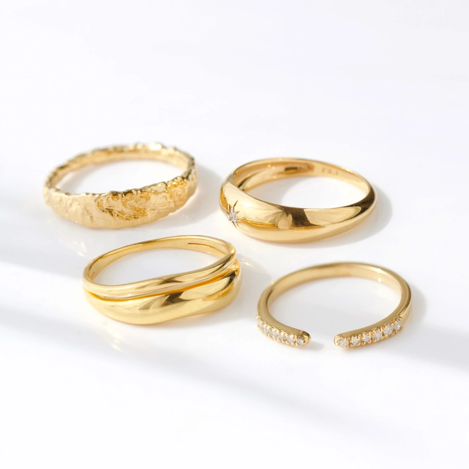 Diamond Open Eternity Ring 6 Diamond Open Eternity Ring - Image 6