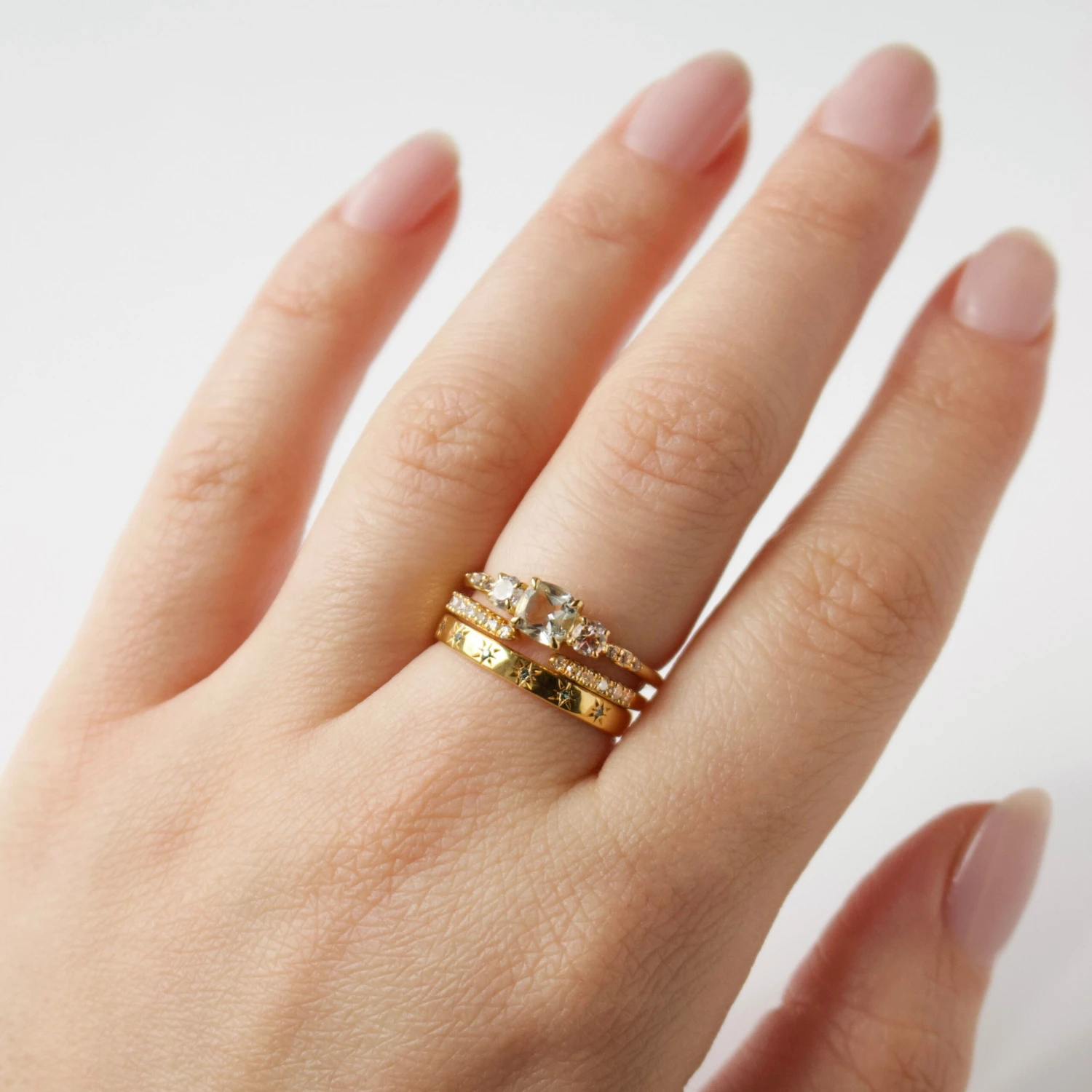 Diamond Open Eternity Ring 4 Diamond Open Eternity Ring - Image 4