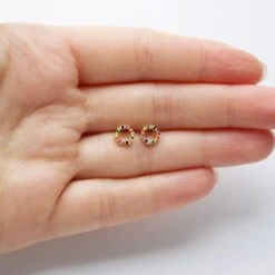 Aurora Hexagon Studs -Carrie Elizabeth IMG 7489copy2 scaled