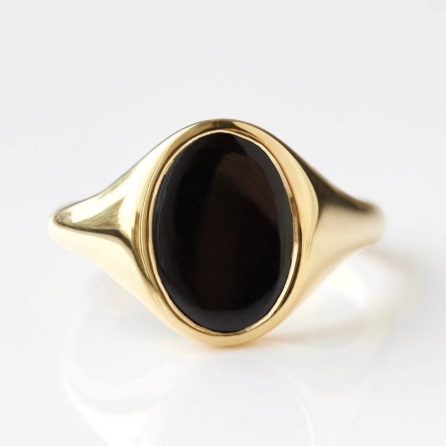Mens Onyx Oval Signet Ring 1 Mens Onyx Oval Signet Ring