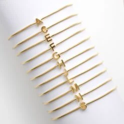 Slinky Initial Bracelet -Carrie Elizabeth IMG 8042copy scaled