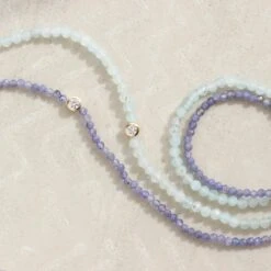 Solitaire Diamond Tanzanite Beaded Necklace -Carrie Elizabeth IMG 8200 copy 2 3feb719c b3c0 4cae adb8 e7aa2a250a5e scaled