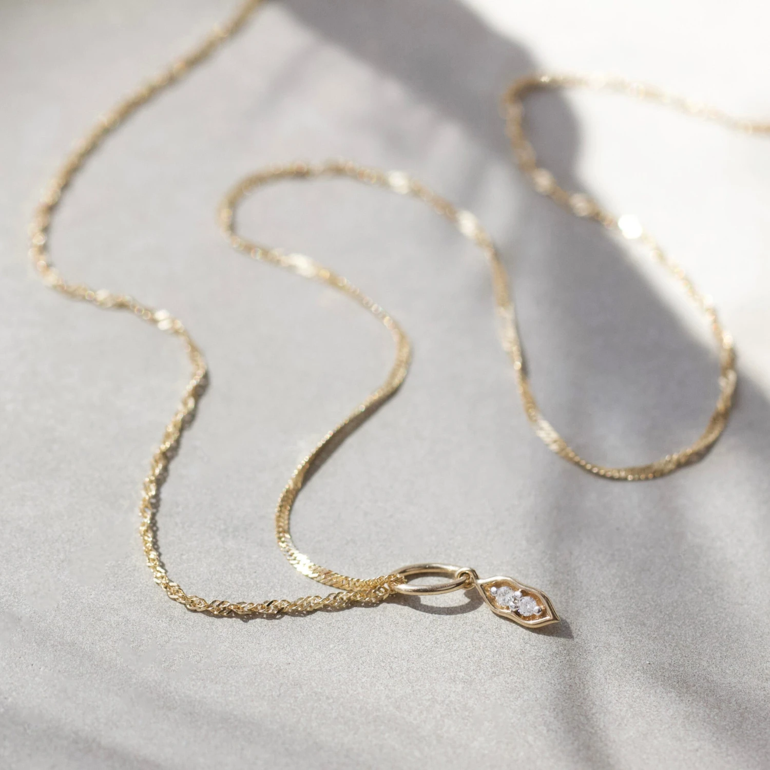 Diamond Peas In A Pod Charm 4 Diamond Peas In A Pod Charm - Image 4