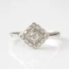 Vintage 18k White Gold Diamond Ring - Uk Size O 1/2