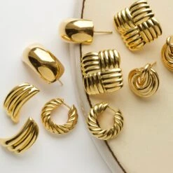Basket Weave Statement Stud Earrings -Carrie Elizabeth IMG 8473copy2 49dc9981 0ed8 4e30 b11c e4aee20488d8 scaled