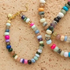 Multi Agate Beaded Bracelet -Carrie Elizabeth IMG 8587 copy2 scaled