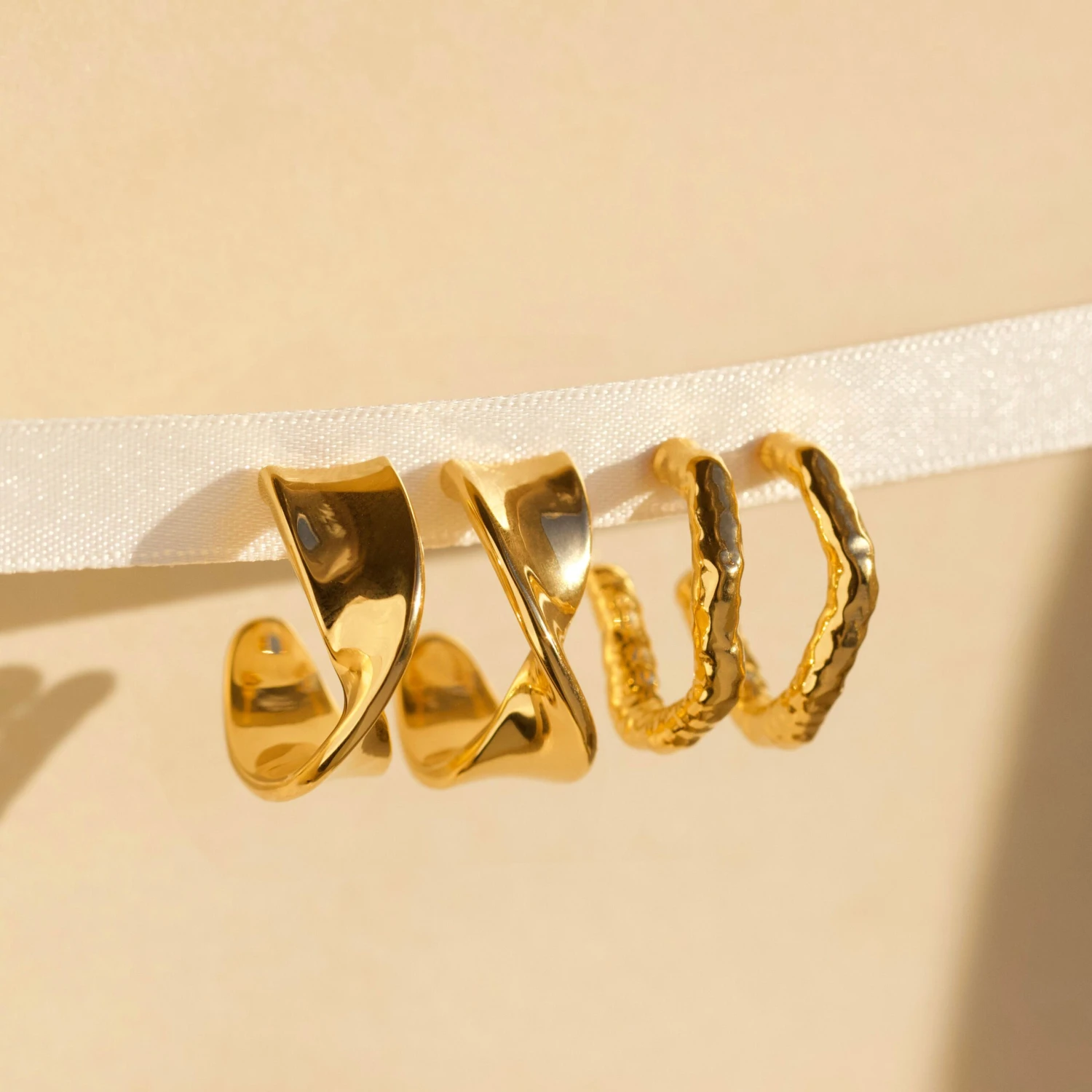 Vintage Twist Hoop Earrings 5 Vintage Twist Hoop Earrings - Image 5