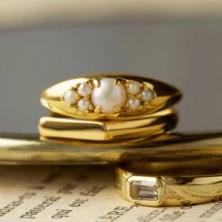 Engravable Vintage Signet Ring -Carrie Elizabeth IMG 9014copy2 scaled