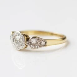 Vintage 18k Yellow Gold And Platinum Diamond Ring - Uk Size M 9 Vintage 18k Yellow Gold And Platinum Diamond Ring - Uk Size M -Carrie Elizabeth IMG 9193 copy c0542435 e47e 48cb 826e c03b5f1c263f