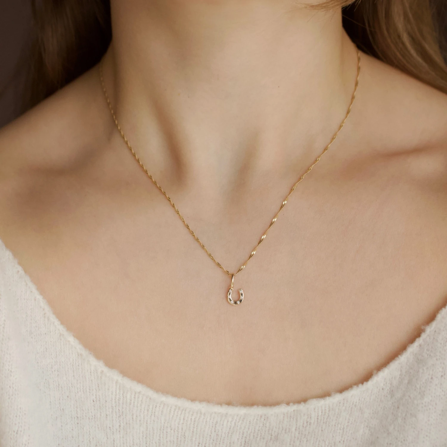 Diamond Horseshoe Charm 2 Diamond Horseshoe Charm - Image 2