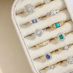 Vintage 18k Yellow Gold Diamond Ring - Uk Size Q 8 Vintage 18k Yellow Gold Diamond Ring - Uk Size Q -Carrie Elizabeth IMG 9677 copy 3 scaled