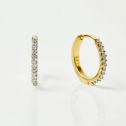 Mini Diamond Huggie Hoops