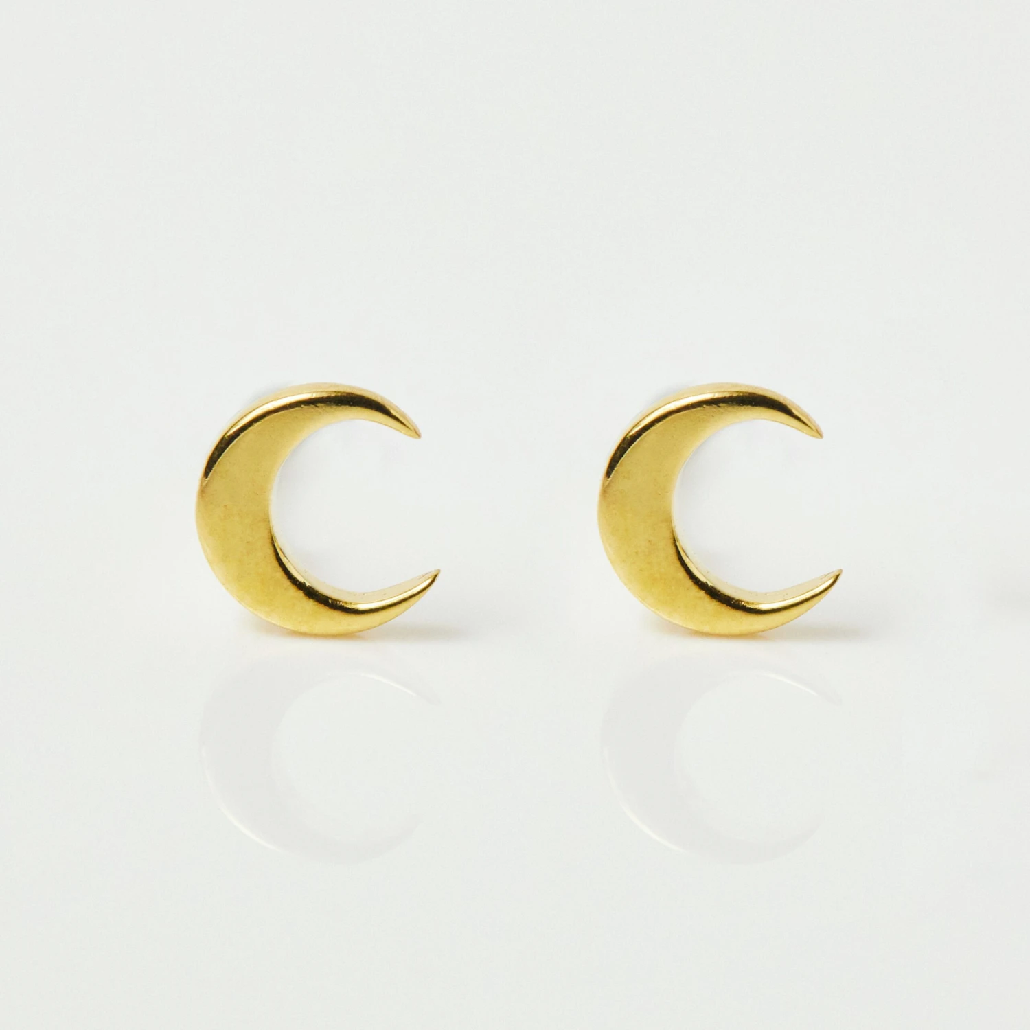 Mini New Moon Stud Earrings 1 Mini New Moon Stud Earrings