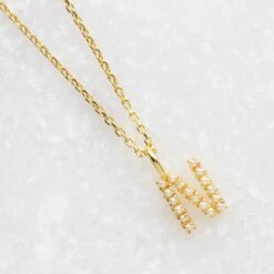 Pearl Initial Necklace -Carrie Elizabeth N