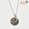 "We Will Look For You In The Stars" Coin Necklace With Crescent Moon Charm