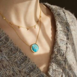 Moon & Stars Hanging Charm Necklace -Carrie Elizabeth Nightsky stars 592b9a2b fdfb 4aa0 b92a 3d4e1372c57f scaled