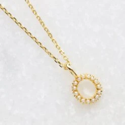 Pearl Initial Necklace -Carrie Elizabeth O