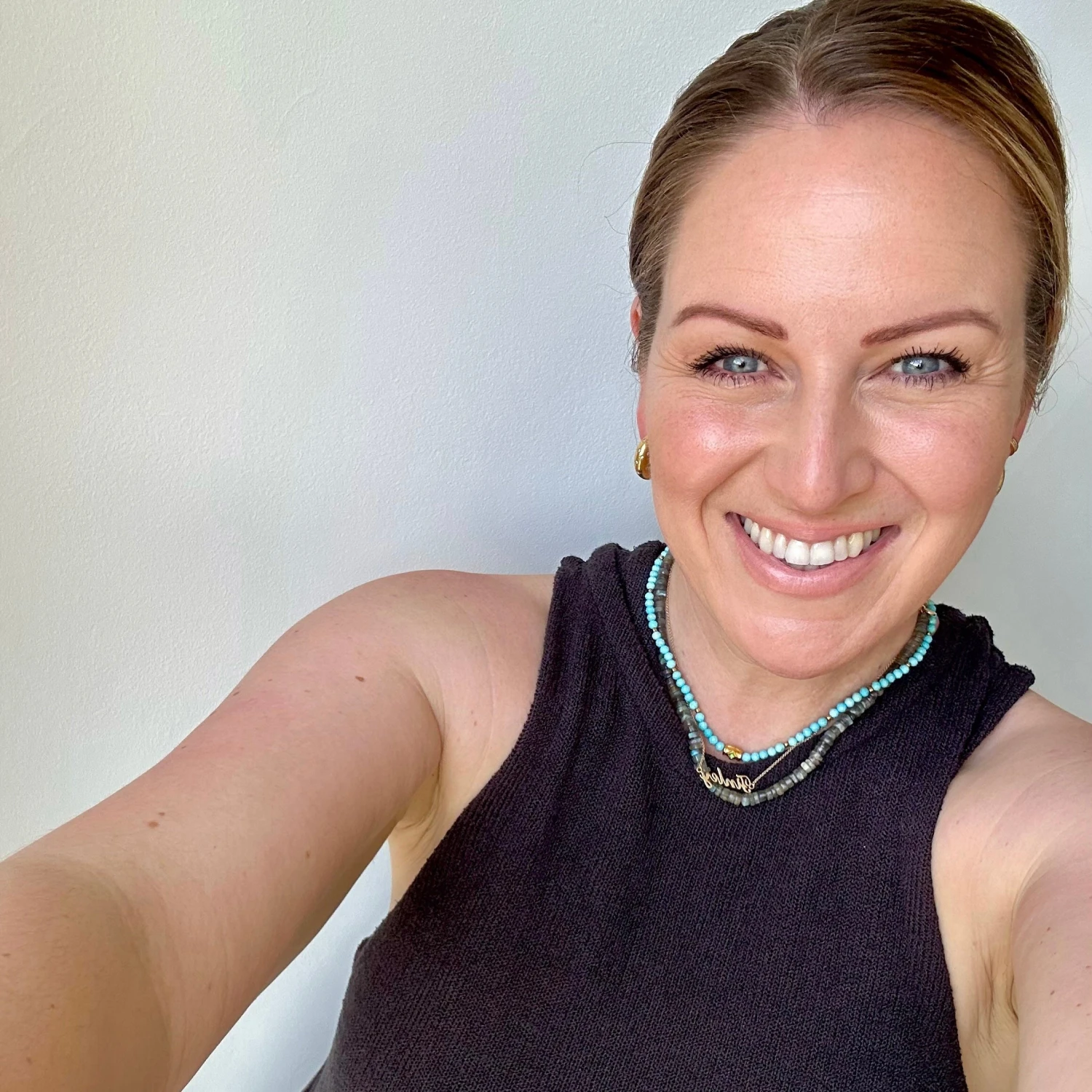 Santorini Turquoise & Opal Beaded Necklace 7 Santorini Turquoise & Opal Beaded Necklace - Image 7