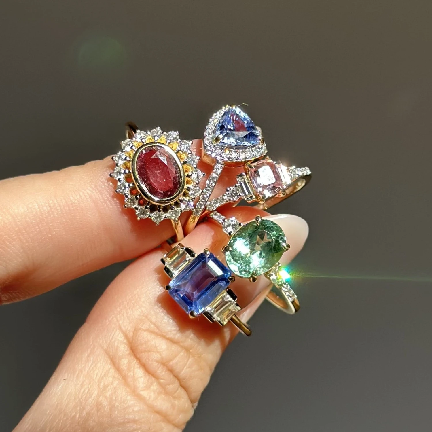 Exclusive Blue Sapphire And Diamond Ring - Size Small 6 Exclusive Blue Sapphire And Diamond Ring - Size Small - Image 6