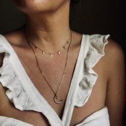 Moonstone & Diamond Crescent Moon Necklace 9 Moonstone & Diamond Crescent Moon Necklace -Carrie Elizabeth Photo 27 08 2019 14 06 34