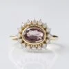 Exclusive Pink Sapphire And Diamond Ring - Size Small
