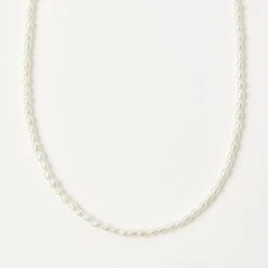 Rice Pearl Beaded Necklace