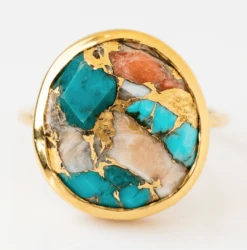 Statement Oyster Turquoise Ring -Carrie Elizabeth Screen Shot 2019 07 05 at 00.13.37