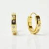 Star Set Diamond Huggie Hoops In Gold Vermeil