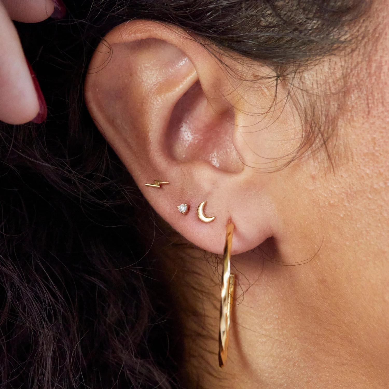 Diamond Stud Earring 3 Diamond Stud Earring - Image 3