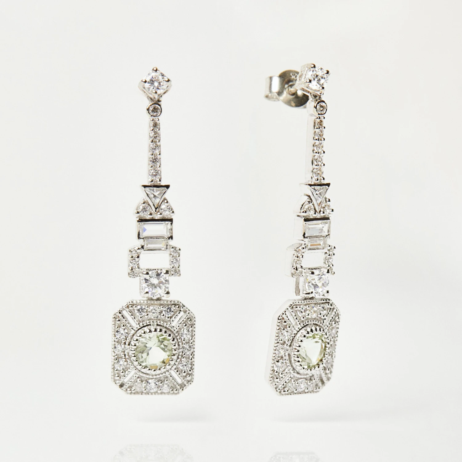 Venus Green Amethyst Statement Earrings 1 Venus Green Amethyst Statement Earrings