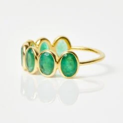 Violeta Green Onyx Ring -Carrie Elizabeth VioletaGreenOnyxRingIn14kGoldVermeil