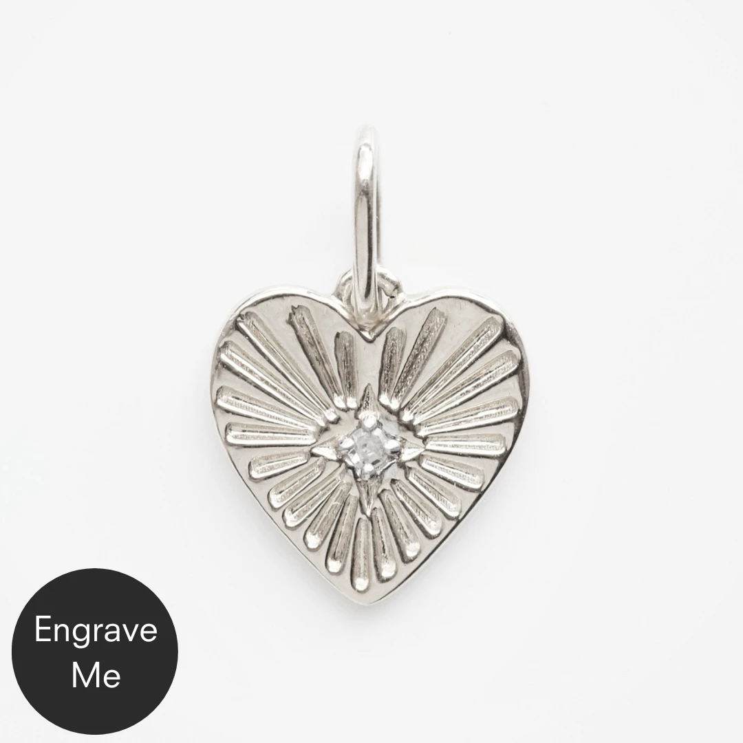 Diamond Heart Charm 1 Diamond Heart Charm