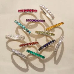 Pearl Stacking Ring -Carrie Elizabeth citrine to be made paler silver copy